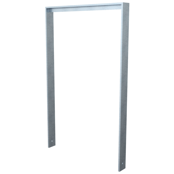 Leaning bracket made of flat steel 80 x12mm | with beam | total width: 750 mm | hot-dip galvanized